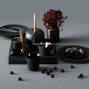 现代餐具盘子装饰花瓶摆件